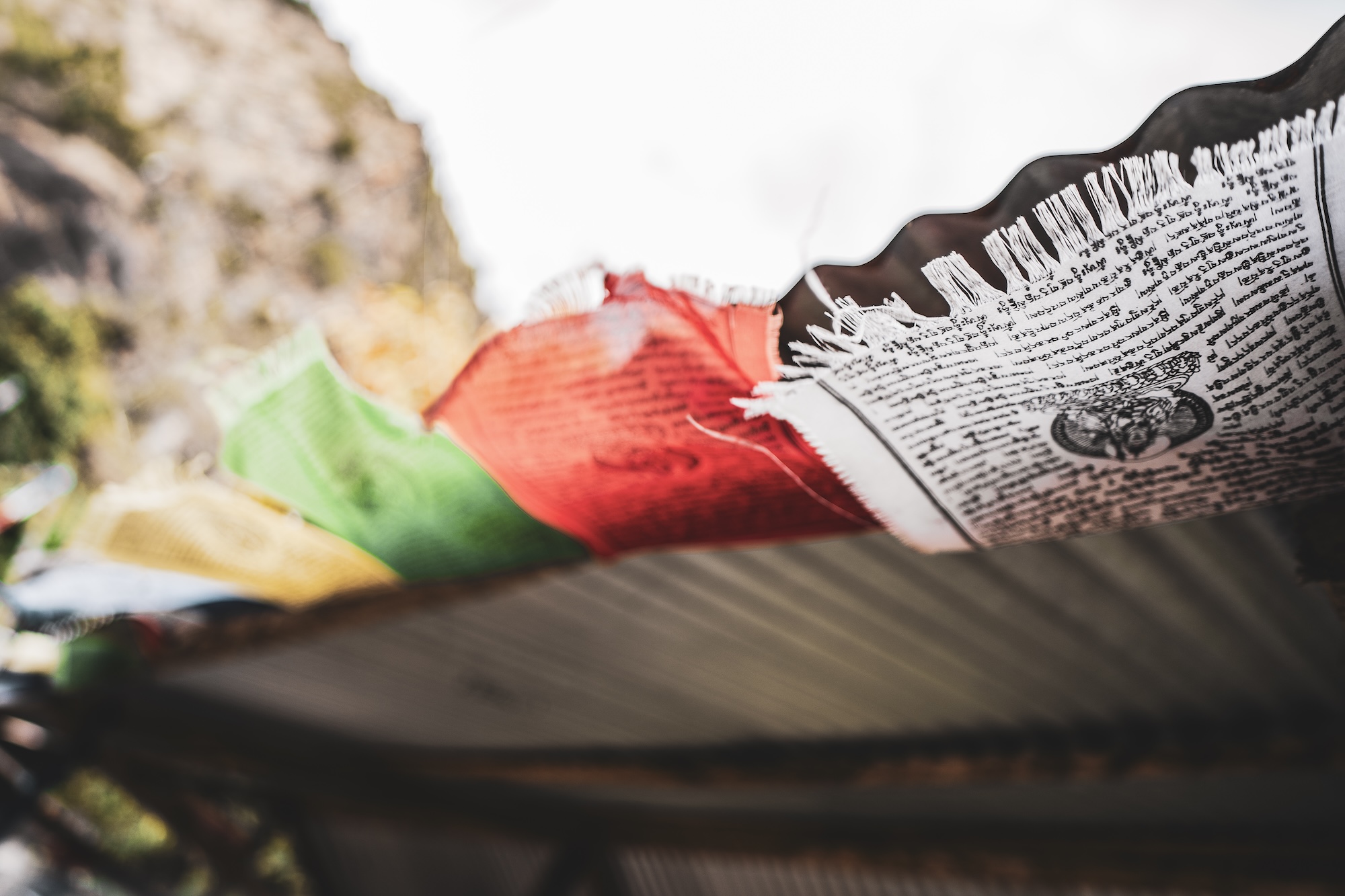 Nepali Prayer Flags are everywhere along the way