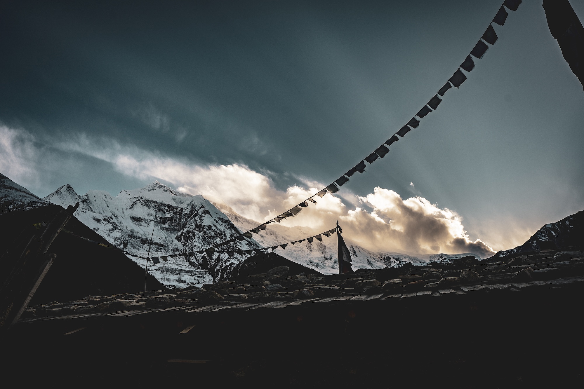 Mountain Scenery in the evening